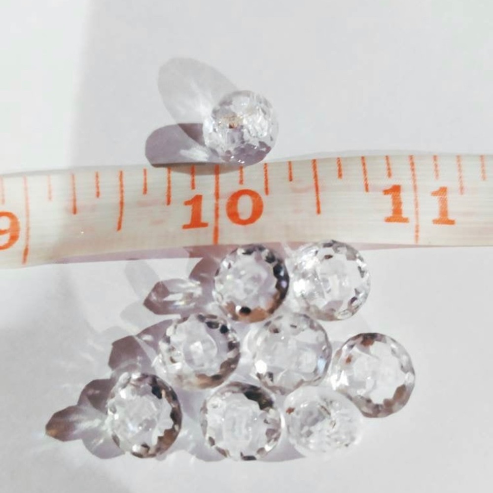 100 Bridal/Wedding dress button shanks clear